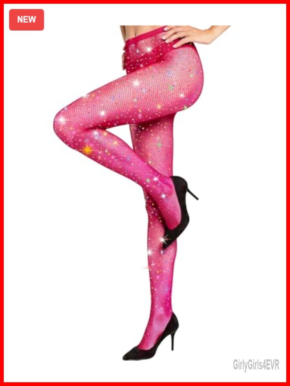 Fishnet Stockings Nylon Spandex High Waist Shiny Glitter Tights Music Festival